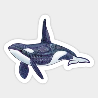 Orca Zentangle Sticker